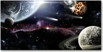 Produktbild von Tulup® Glas-Bild - 100x50 -Wandkunst - Wandbild hinter gehärtetem Sicherheitsglas  - Weltall & Science-Fiction - Galaxis - Mehrfarbig