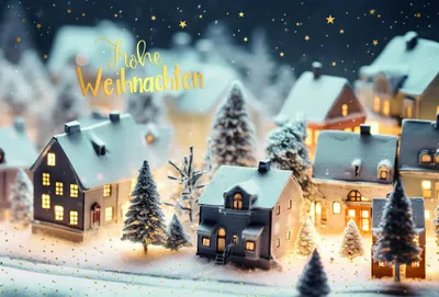 Produktbild von Weihnachten Grußkarte - Glückwunschkarte mit Umschlag