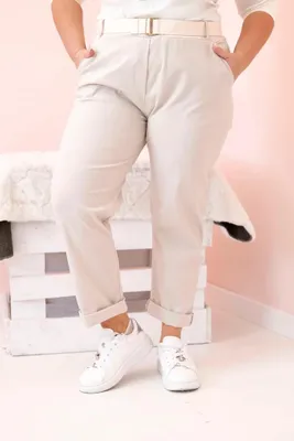 Zdjęcie produktu dla Spodnie damskie Kesi Yawi kremowe 6XL