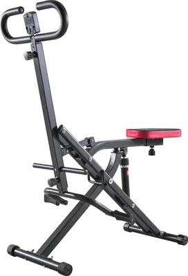 Obrázek produktu pro Squat Machine, hluboký squatový veslovací stroj pro domácí použití, snadná instalace a skládací cvičební zařízení, stroj na posilování hýžďových svalů s 12stupňovým nastavitelným odporem, stroj na domácí cvičení hýžďových svalů a nohou, černý