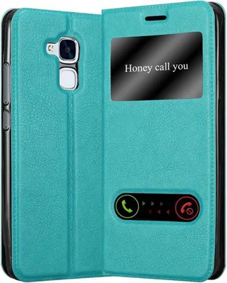 Obrázek produktu pro Cadorabo Protective Case for Honor 5C Case in Turquoise Pouzdro na mobilní telefon typu kniha Cover Etui