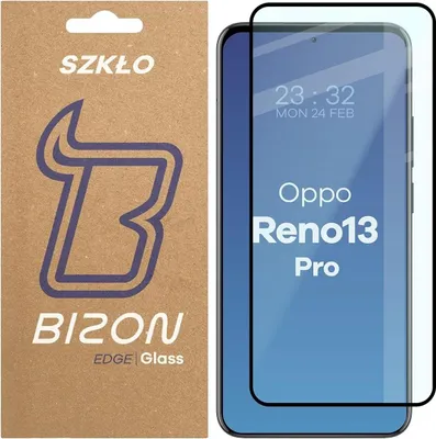 Produktbild von Bizon Glass Edge 3D Oppo Reno13 Pro schwarzer Rahmen