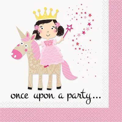 Produktbild von Servietten Prinzessin & Einhorn 16Stk./33x33cm
