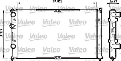 Produktbild von VALEO Kühler, Motorkühlung  732710