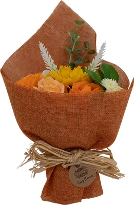 Produktbild von Seifenblumen Bouquet Blumenstrauß Sommer Orange