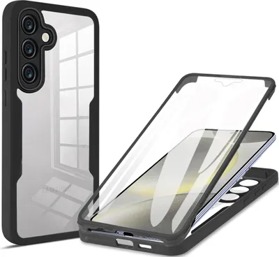 Produktbild von 360° Grad Hülle für Samsung Galaxy S24 FE – Vollschutz mit Integriertem Displayschutz Schwarz
