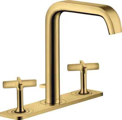 Produktbild von hansgrohe AXOR Citterio E 3-Loch Waschtischarmatur 170 mit Zugstangen-Ablaufgarnitur und Platte, 36116990
