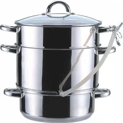 Produktbild von 5L Edelstahl Dampfentsafter Entsafter Fruchtentsafter Saftpresse Obst Induktion