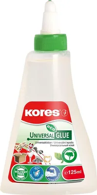 Obrázek produktu pro Kores 75205, Gel, Lahvička s lepidlem, 125 ml, Pěna, Karton, Textil, Papír, Dřevo, Obchodní balení, 8 kusů