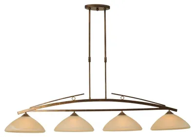 Productafbeelding van Eetkamer hanglamp Bolzano 4-lichts bronsbruin
