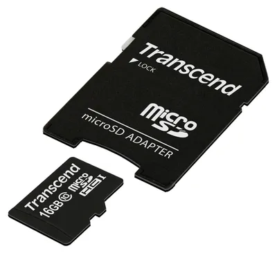 Produktbild von Transcend Speicherkarte MicroSDHC Card 16 GB Class10 mit Adapter