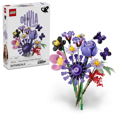 Produktbild von LEGO Botanicals & LEGO Editions Olivia Rodrigos Blumenstrauß - 11 künstliche Blumen mit Rosen & Tulpen - Zimmer Deko für das Regal oder Schreibtisch - Geschenk für Mädchen & Jungen ab 9 Jahren - 11507