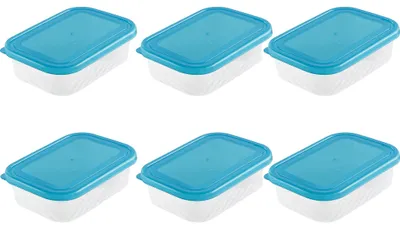 Immagine prodotto di Set di contenitori per alimenti Blue Box da 0,5 l, rettangolari, 6 pezzi, 150 x 105 x 45 mm