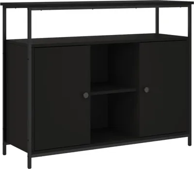 Zdjęcie produktu dla vidaXL Kredens czarny 100x35x80 cm materiał drewnopochodny
