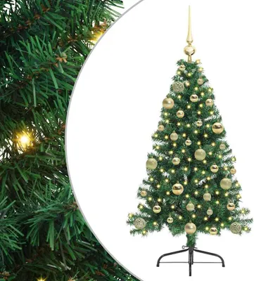 Obrázok produktu pre vidaXL Umelý predsvietený vianočný stromček zelený 120 cm PVC