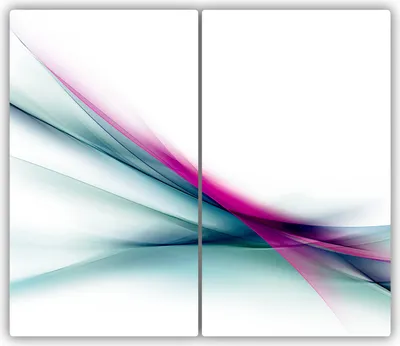 Produktbild von Tulup Glas-Herdabdeckplatte - 2x30x52cm - Glaskeramikkochfeld-Abdeckung Spritzschutz Zweiteilig Wellen Abstraktion