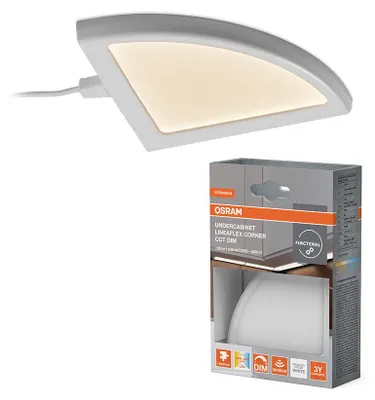 Image de Osram LED Unterbauleuchte Lineaflex Corner Eckmodul Weiß 0,88W CCT 2700K/4000K Handsensor