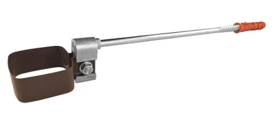 Produktbild von Renoplast® RK65 Aluminium Schelle für Fallrohr, Graphit 25cm, 45x45mm, Dachrinnen Regenrinne Dachentwässerung Blechkantprofile, Gartenhaus Carport