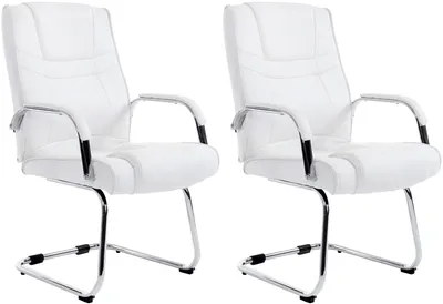 Produktbild von CLP 2er Set Stühle Attila mit Metallgestell weiß