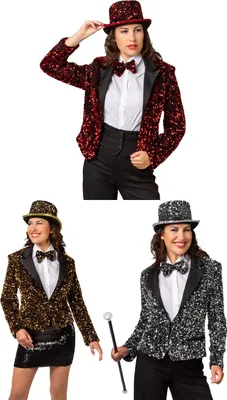 Produktbild von Jacke Pailletten Paillettenjacke Blazer Karneval Fasching Kostüm 36-46