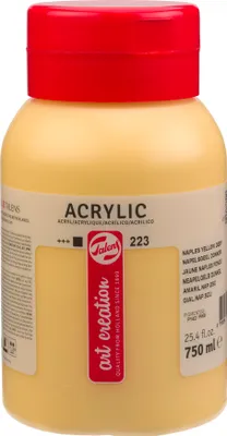 Obrázek produktu pro Talens Art Creation akrylová barva v lahvičce 750 ml - Neapolská žlutá tmavá 223