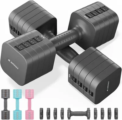 Imagen del producto de Conjunto de mancuernas ajustables, con pesos de 1 kg a 2,5 kg, de 4 piezas, para entrenamiento de fuerza