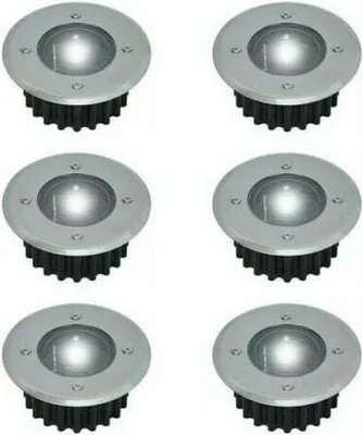 Produktbild von runde Solar-LED-Einbaustrahler, Edelstahl, trittfest, Durchmesser 85 mm