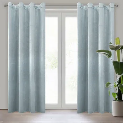 Produktbild von Vorhang MABEL blau 140x250 cm  Ösen Ösenvorhang