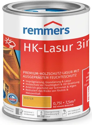 Produktbild von Remmers HK-Lasur 3in1 kiefer (RC-270) 0,75 l, Holzlasur aussen