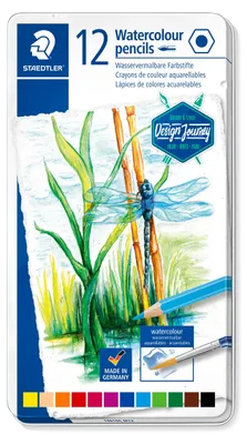 Produktbild von STAEDTLER 146 10 wasservermalbarer Farbstift Metalletui mit 12 Farben