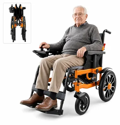 Produktbild von Elektrischer Seniorenmobilitätsroller - Faltbarer Elektroscooter - 500-W-Motor - Herausnehmbarer 12-Ah-Lithiumakku - 20 km Reichweite - 40-cm-Geländereifen - 150 kg Tragfähigkeit