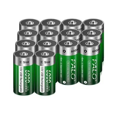 Produktbild von Wiederaufladbare Batterie, 6000 mWh Kapazität, Schnellladezeit, 14PCS C Größe