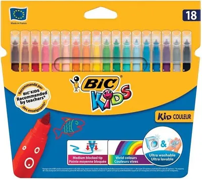 Zdjęcie produktu dla BIC 937508, Średni, 18 kol., Różne kolory, 2,8 mm, 0,8 mm, Różne kolory