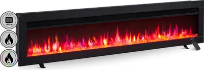Obrázok produktu pre Elektrický krb BALDERIA Agnes 60 – nástenný alebo vstavaný krb – čierny