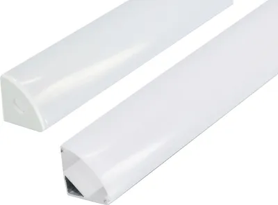 Produktbild von ENERGMiX LED Eckprofil V-Profil Profil J Alu Milchglas 2 Meter Decken- Wandmontage