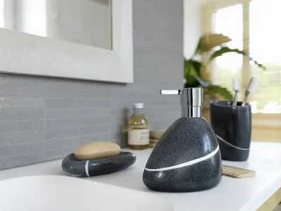 Produktbild von Badset Etna Stone Grau 5-teilig