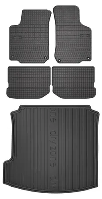 Produktbild von Gummifußmatten + Kofferraumwanne für Volkswagen Jetta IV 1998-2005 5-tlg – Wielganizator SolidPRO