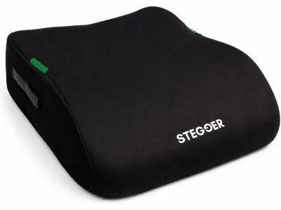 Productafbeelding van STEGGER zitverhoger zwart 37,3 x 33,3 x 13 cm voor kinderen van 135 tot 150 cm met wasbare hoes