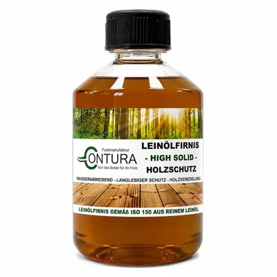 Produktbild von 250ml - Contura Premium Natur Holzschutz Leinöl Holzöl Leinölfirnis Holz Möbel