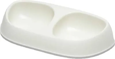Obrázok produktu pre Mp Sensibowl dvojitá miska pre mačky 2x200ml 29x15x6 cm biela biela jedna veľkosť