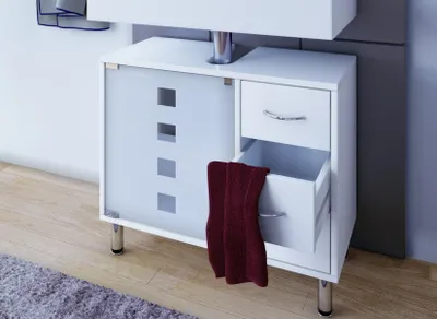 Produktbild von VCM Waschtischunterschrank Darola  58 x 67 x 30 cm , Farbe Weiß