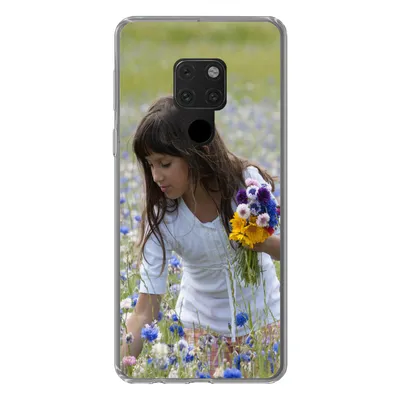 Produktbild von MuchoWow® Handyhülle Schutzhülle Hülle für Huawei P40 Lite Mädchen - Blumen - Wiese Silikon Softcase Handy Hülle - Handy