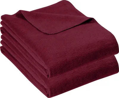 Produktbild von Erwin Müller Wohndecke Brescia" 2er-Pack bordeaux 150x200 cm"