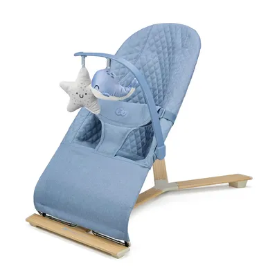 Produktbild von Kinderkraft MIMI - Babyliege - 3-stufige Rückenlehne - leicht und zusammenklappbar - skandinavisches Design - weiches Material - Nordic Breeze