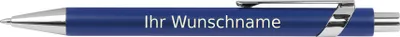 Produktbild von Kugelschreiber aus Metall mit Gravur / mit Applikationen / Farbe: blau