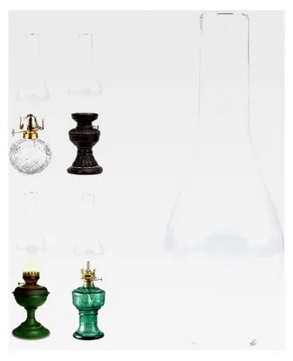 Produktbild von Glaslampenschirm für Petroleumlampe, Öllampe, Ersatzglas für Vintage-Petrollampe, Sockel 5 cm, Höhe 24 cm