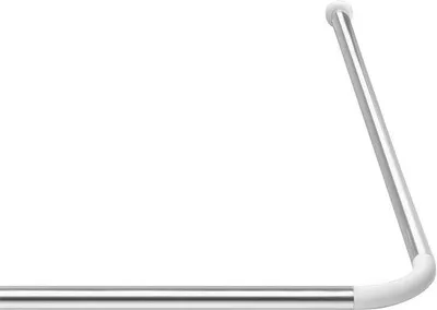 Produktbild von Famanu Aluminium Eckstange Ø20 mm poliert - universelle Duschvorhangstange
