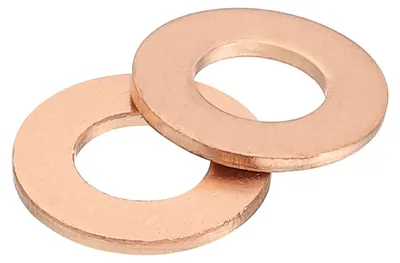 Produktbild von 50 Stück Kupferringe M6 x 12 mm, flache Dichtungsringe aus Kupfer für Schrauben, Bolzen und Muttern