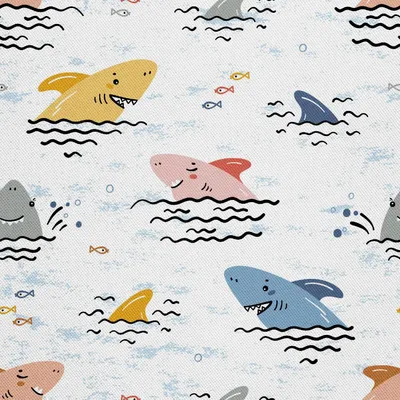 Immagine prodotto di OUTDOOR DECOSTOFFE OXFORD - Motivo squali colorati