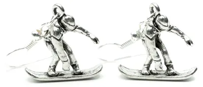 Produktbild von Snowboarder Ohrringe Miniblings Hänger Snowboardfahrer Snowboard silber